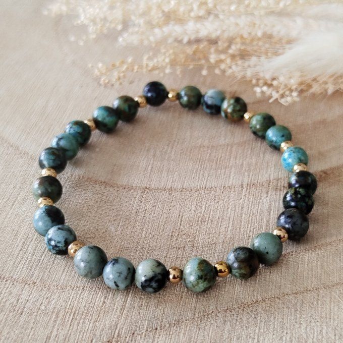 Bracelet fête des mères turquoise africaine