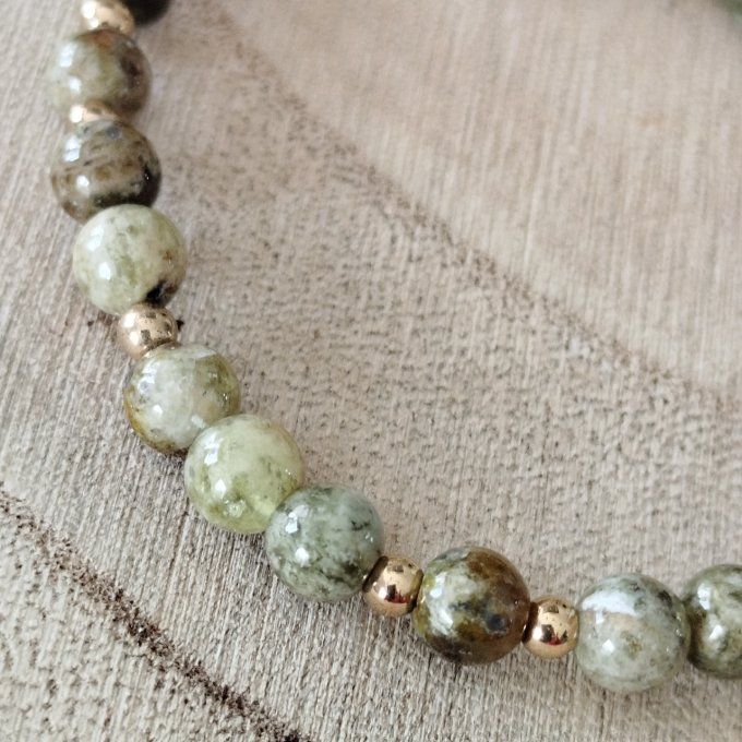 Bracelet fête des mères grenat vert