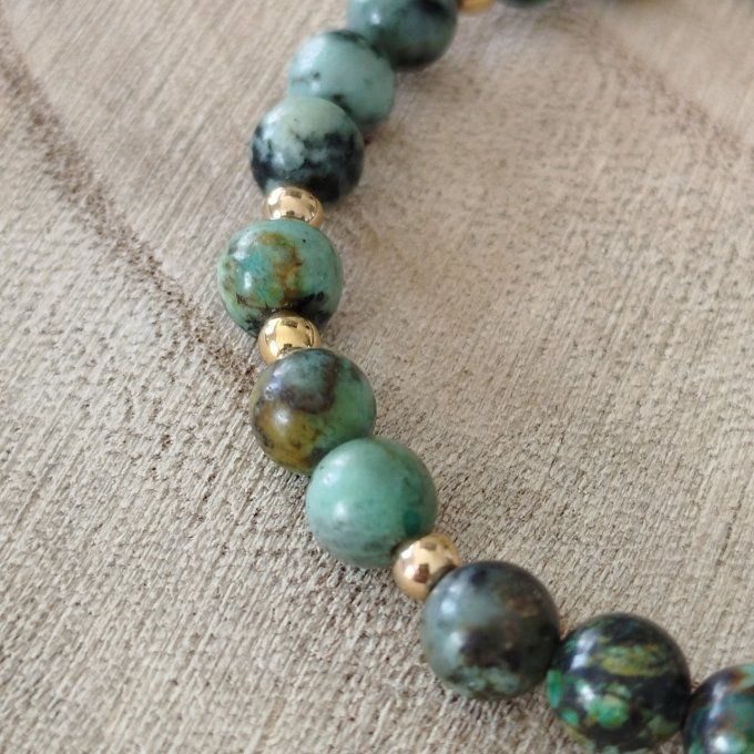 Bracelet fête des mères turquoise africaine