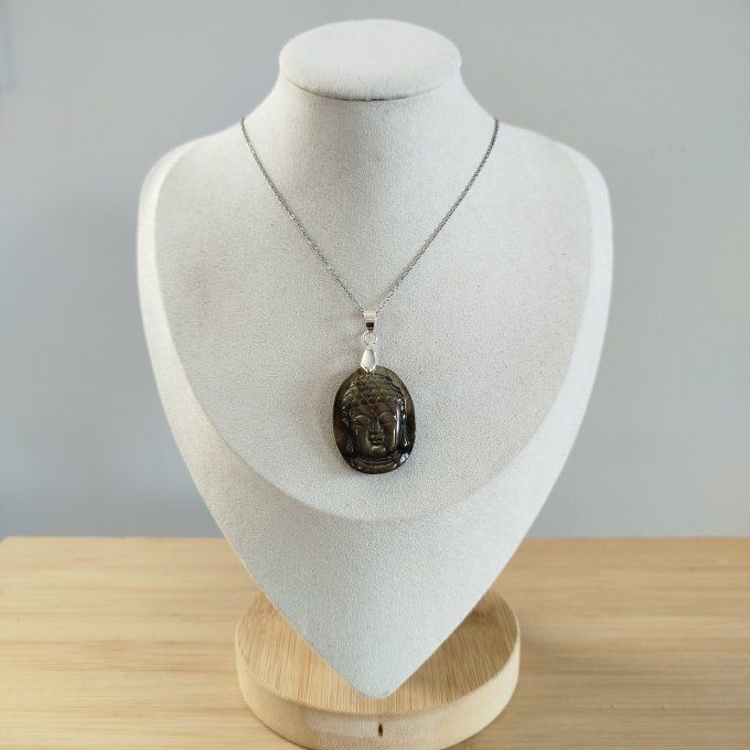Collier Bouddha labradorite