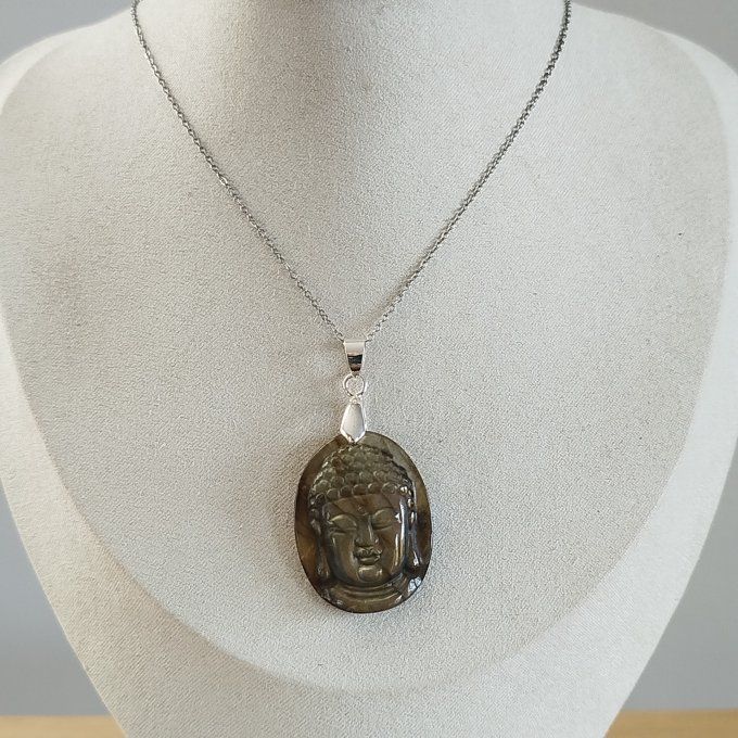 Collier Bouddha labradorite