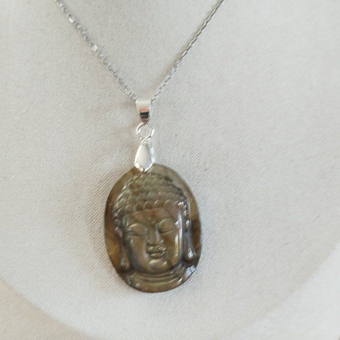 Collier Bouddha labradorite