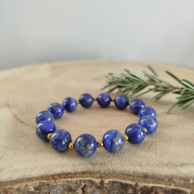 Bracelet lapis lazuli 10mm