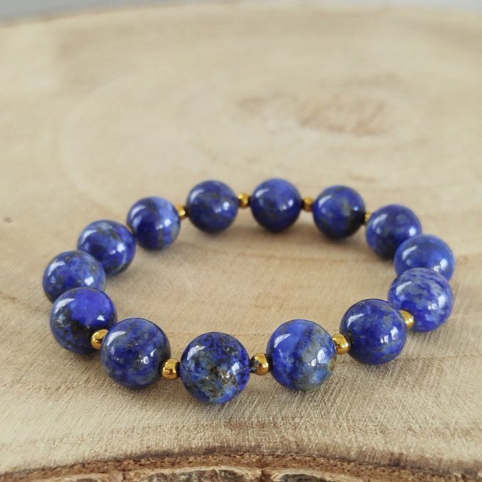 Bracelet lapis lazuli 10mm