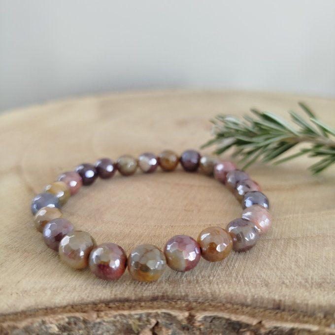 Bracelet jaspe mokaite 8mm