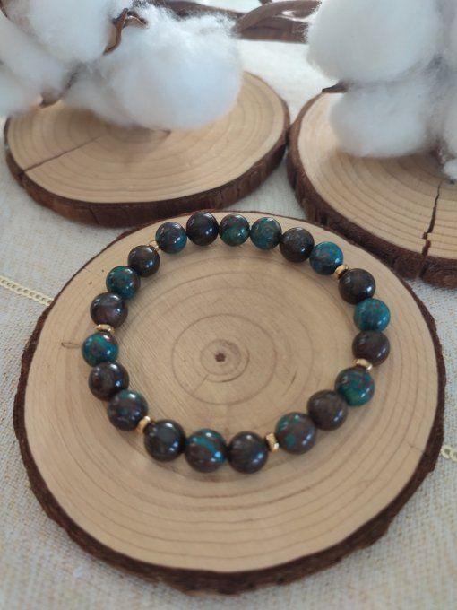 Collection Chrysocolle et Bronzite pierres naturelles