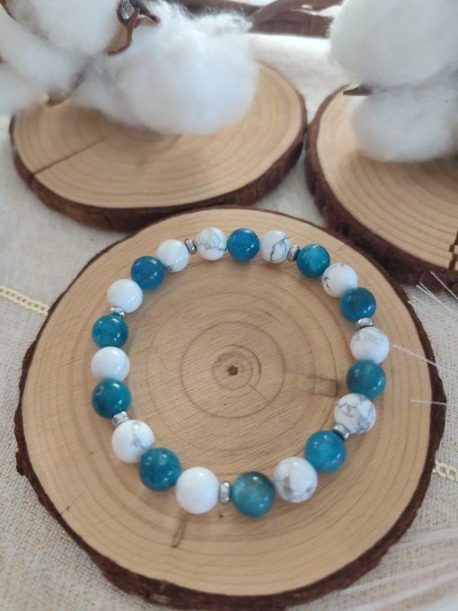 Collection Apatite et Howlite pierres naturelles