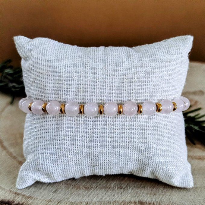 Bracelet "LAU" Quartz rose