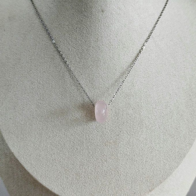 Collier Donuts quartz rose