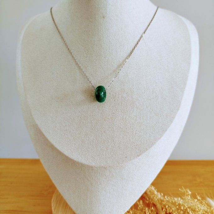 Collier Donuts aventurine verte