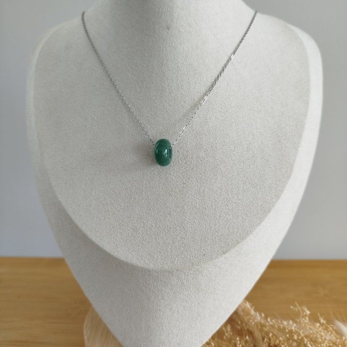 Collier Donuts aventurine verte