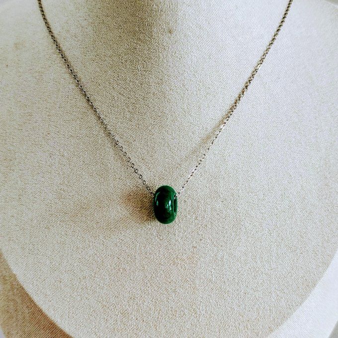 Collier Donuts aventurine verte