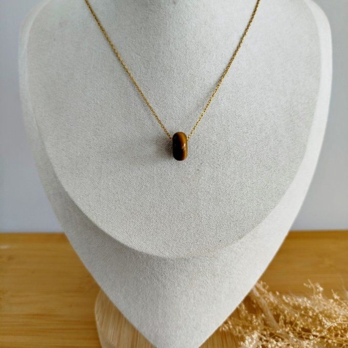 Collier Donuts œil de tigre