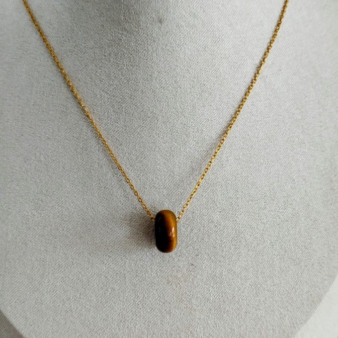 Collier Donuts œil de tigre