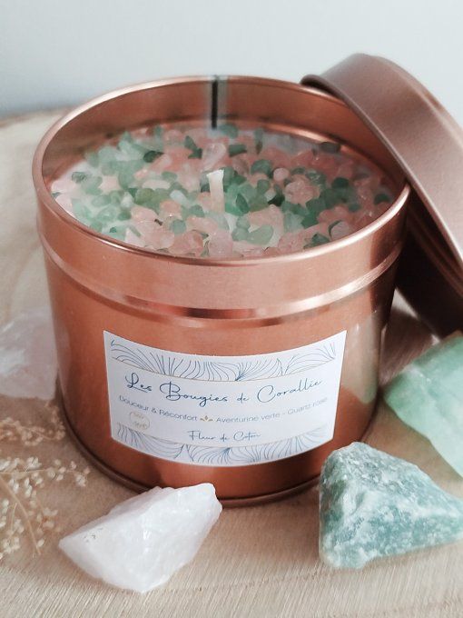 Collection Douceur et réconfort, pierres aventurine verte et quartz rose