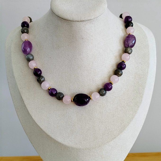 Collection Améthyste, Labradorite et Quartz rose