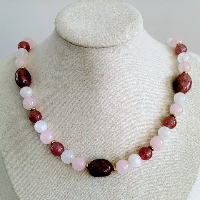 Collection Quartz fraise, Quartz rose et Pierre de lune