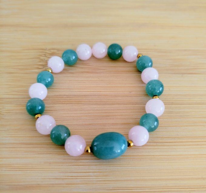 Collection Aventurine verte et Quartz rose