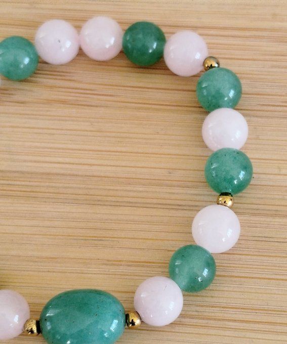 Collection Aventurine verte et Quartz rose