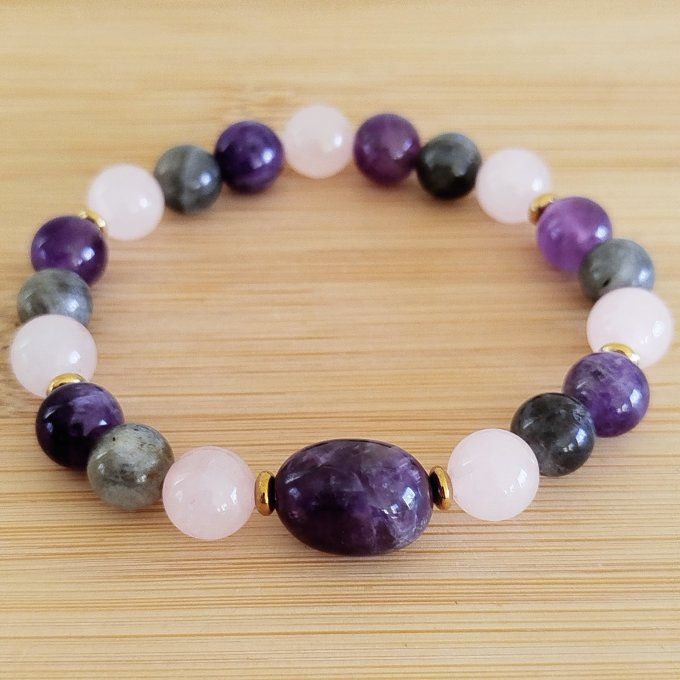 Collection Améthyste, Labradorite et Quartz rose