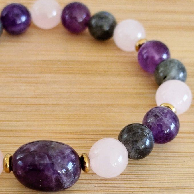 Collection Améthyste, Labradorite et Quartz rose