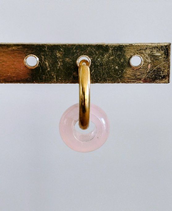 Boucles d'oreilles Quartz rose