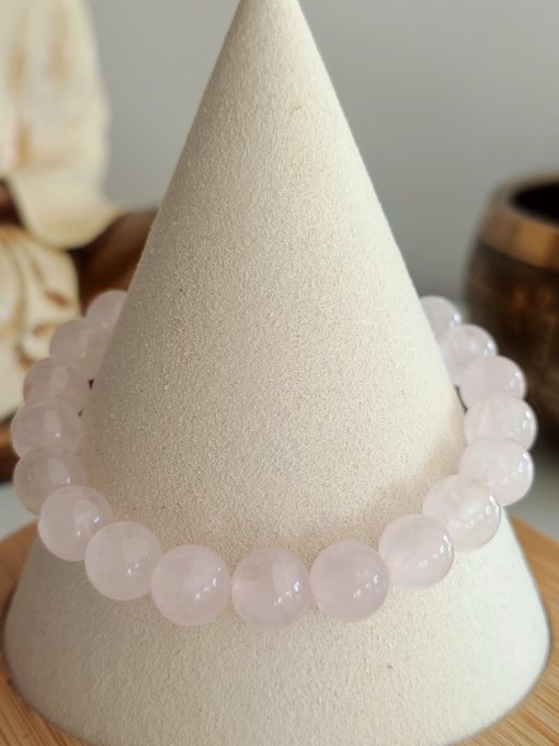 Bracelet Quartz rose 8mm